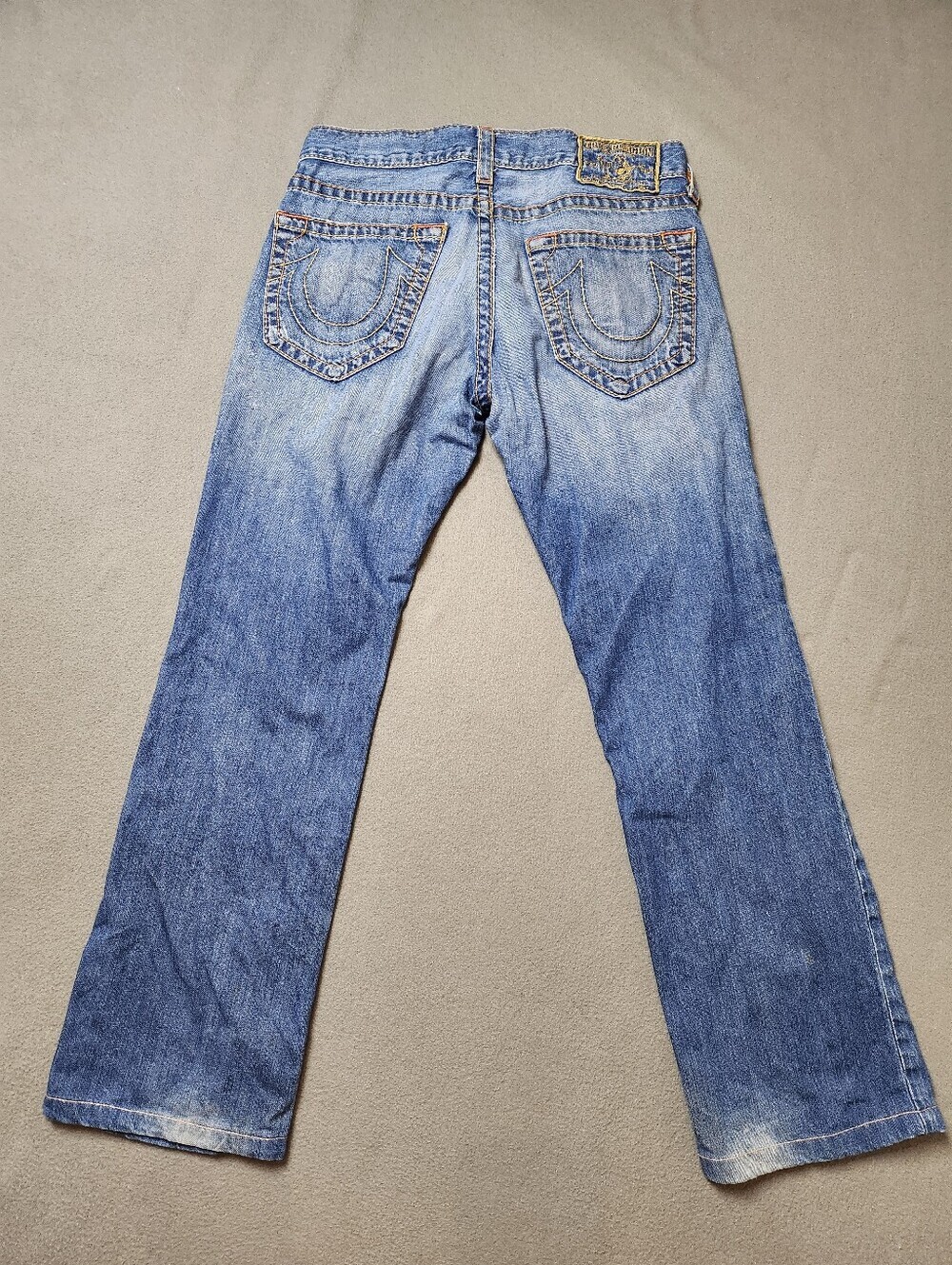True Religion Men's Straight Jeans - Light Blue Wash